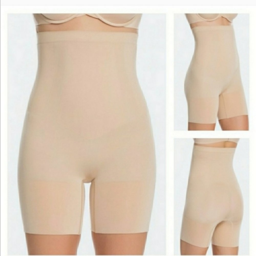 NEW Spanx OnCore High-Waisted Mid-Thigh Short S